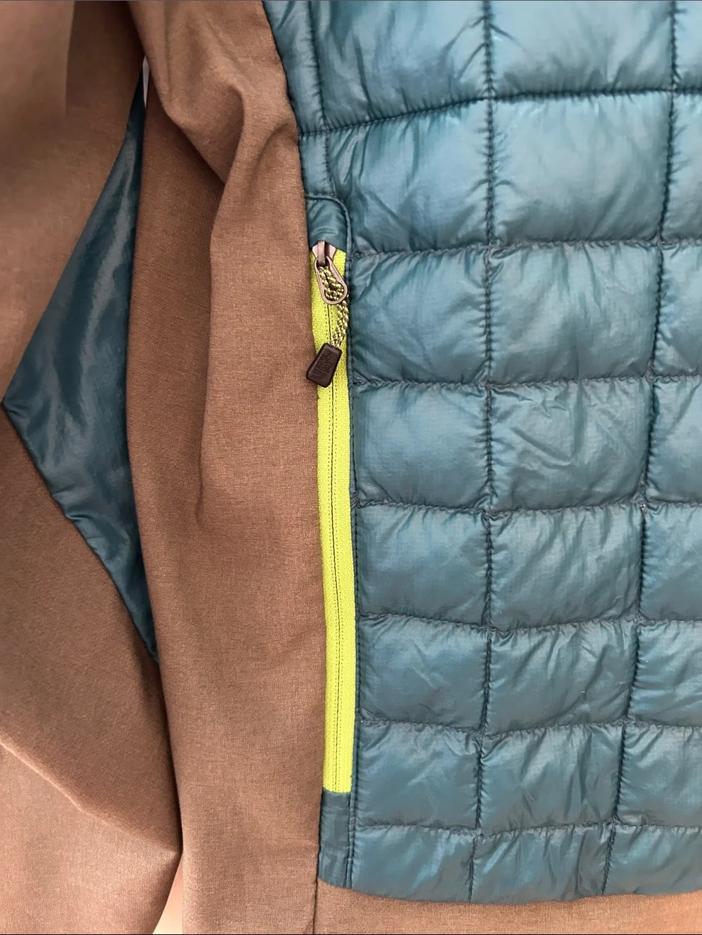 The North Face ThermoBall Hybrid Jacket Men’s Medium Teal Gray Olive Full Zip